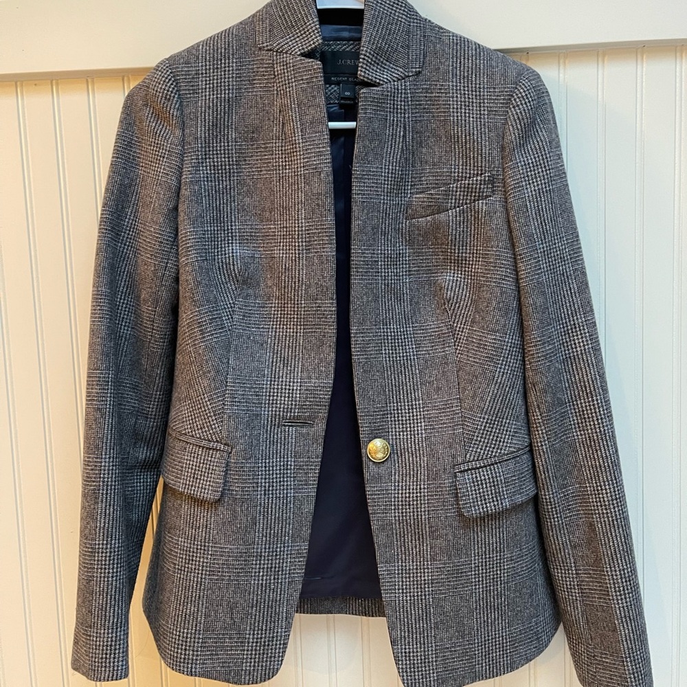 J Crew Regent Wool Blazer. Tailored and feminine. Never worn.